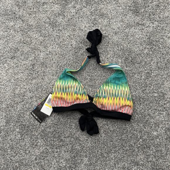 Hurley Other - Hurley Halter Bikini Swim Top M Boho Chic Tribal Surfer Bright Rave Festival Y2K